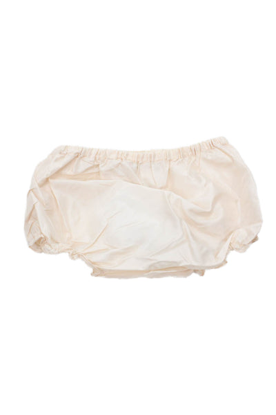 Bonpoint Girls Elastic WAistband Silk Bottoms Beige Size 6 Months