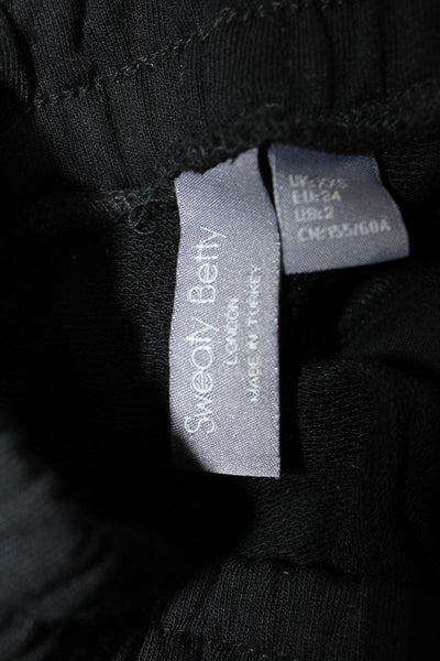 Sweaty Betty Womens Black Cotton Sweatpants Size 2