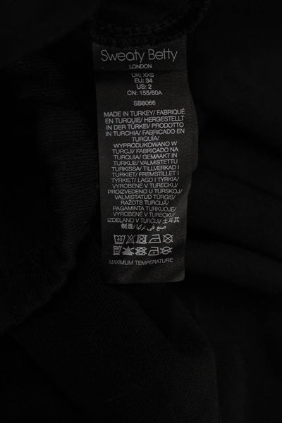 Sweaty Betty Womens Black Cotton Sweatpants Size 2