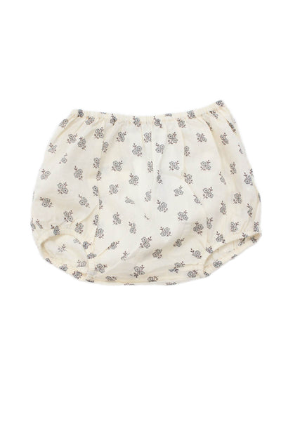 Bonpoint Girls Elastic Waistband Floral Printed Bottoms White Brown Size 12M