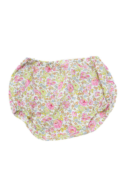 Bonpoint Girls Elastic Waistband Floral Printed Bottoms White Pink Size 6M