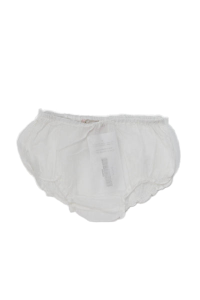 Bonpoint Girls Elastic Waistband Linen Bottoms White Size 18 Months