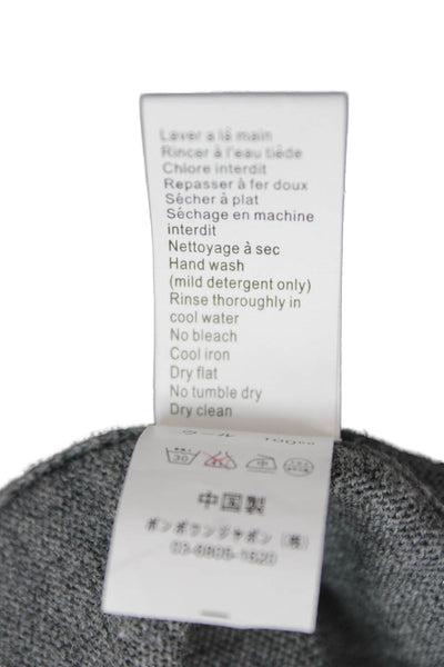 Bonpoint Girls Elastic Waistband Wool Knit Ankle Leggings Gray Size 6 Months