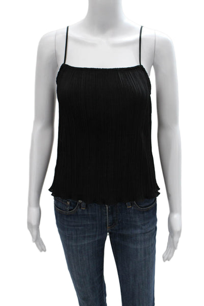 Madewell Women Black Camisole Square Neck Polyester Sleeveless Size XS