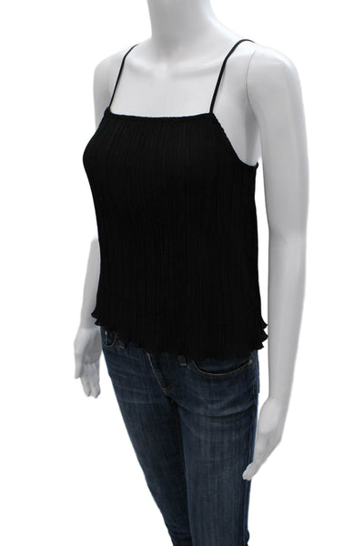 Madewell Women Black Camisole Square Neck Polyester Sleeveless Size XS