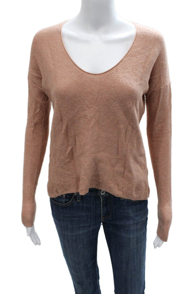 Madewell Womens Pink Wool Blend Scoop Neck Pullover Long Sleeve Size XS