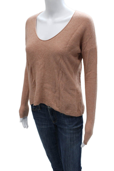 Madewell Womens Pink Wool Blend Scoop Neck Pullover Long Sleeve Size XS