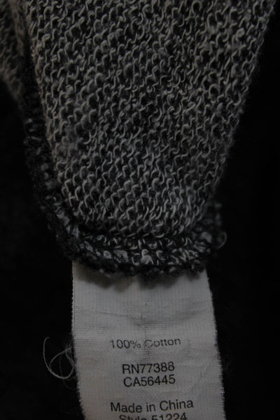J Crew Women Tunic Sweatshirt Gray Cotton Crewneck Long Sleeve Size 2XS