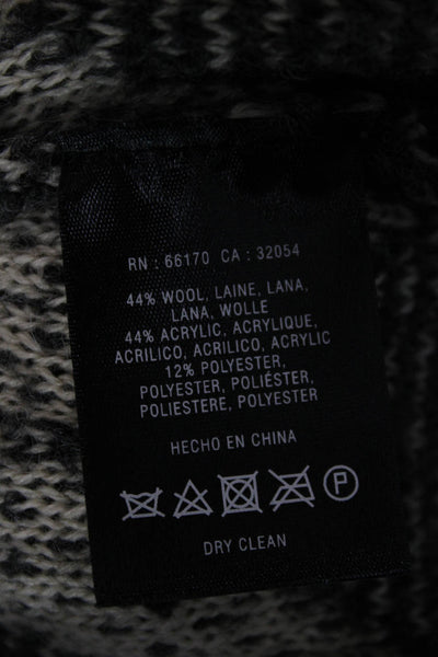 Angel Of The North Women Cardigan Gray Wool Geometric Size XS