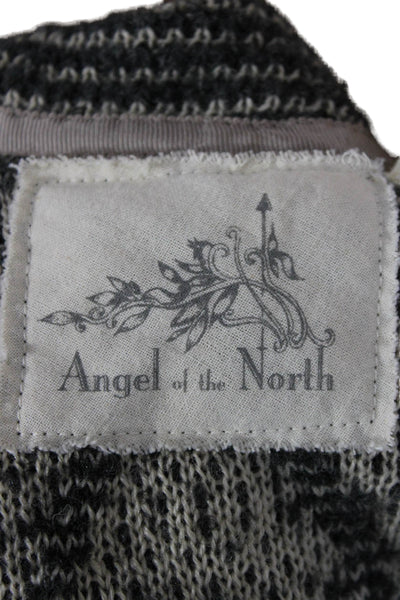 Angel Of The North Women Cardigan Gray Wool Geometric Size XS