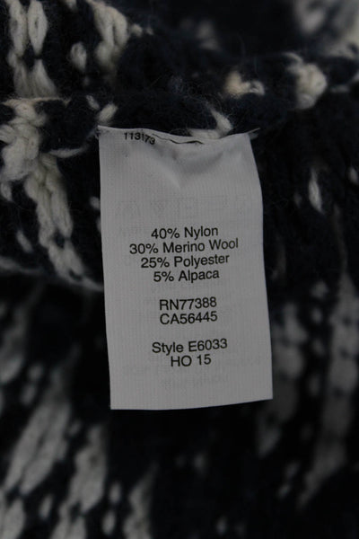 Madewell Womens Fair Isle V-Neck Nylon Cardigan Long Sleeve Blue Size XS