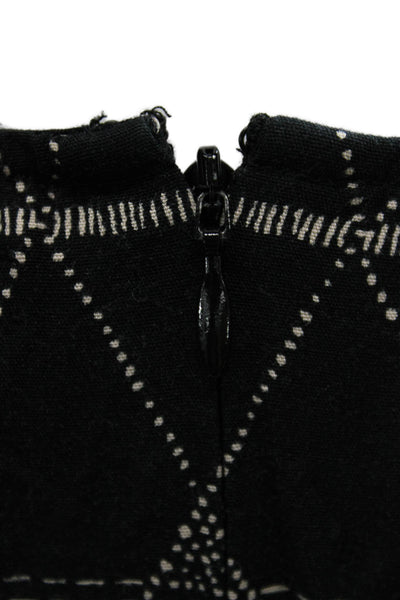 Madewell Womens Black Geometric Sleeveless Jumpsuit Size XS