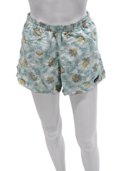 Patagonia Womens Athletic Floral Nylon Drawstring Shorts Size XS