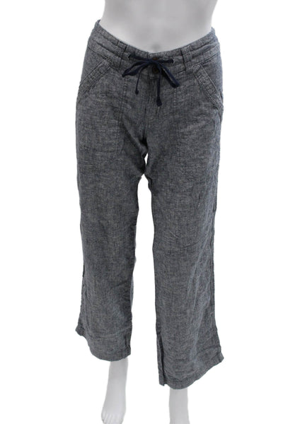 Patagonia Womens Cropped Hemp Pants Blue Drawstring Size 4