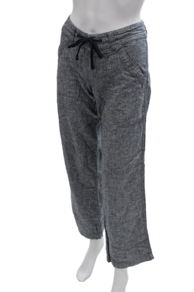 Patagonia Womens Cropped Hemp Pants Blue Drawstring Size 4