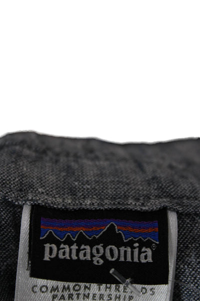 Patagonia Womens Cropped Hemp Pants Blue Drawstring Size 4