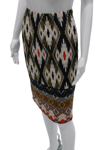 Maeve Anthropologie Womens Pencil Skirt Multicolor Knee Length Size S