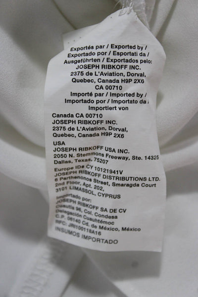 Joseph Ribkoff Womens Tunic White Scoop Neck Sleeveless Rayon Pullover Size 10