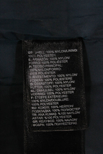 The North Face Womens Windbreaker Blue Polka Dot Nylon Zip Long Sleeve Size M