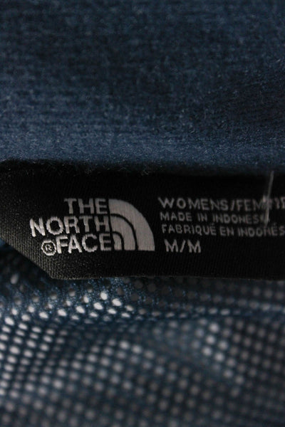 The North Face Womens Windbreaker Blue Polka Dot Nylon Zip Long Sleeve Size M
