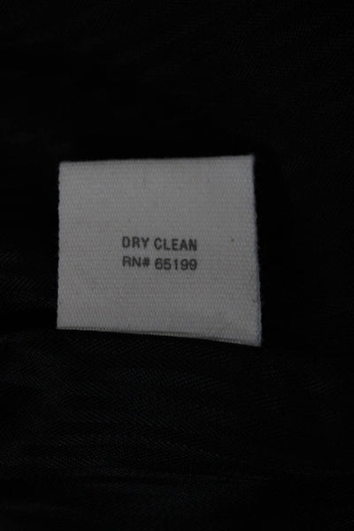 Elizabeth and James Women Basic Jacket Black Plaid 3/4 Sleeve Wool Size 8
