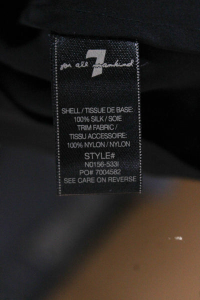 7 For All Mankind Womens Silk Halter Camisole Black Sleeveless Size S