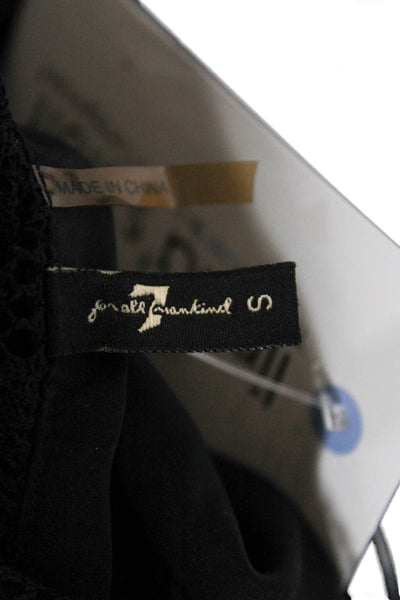 7 For All Mankind Womens Silk Halter Camisole Black Sleeveless Size S