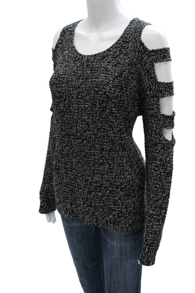 Aqua Women Pullover Sweater Multicolor Round Neck Long Sleeve Acrylic Size M