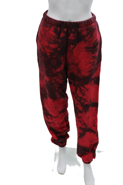 I. Am. Gia. Womens Red Tie Dye Cotton Sweatpants Pull On Size S
