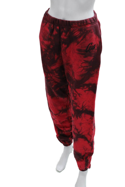 I. Am. Gia. Womens Red Tie Dye Cotton Sweatpants Pull On Size S