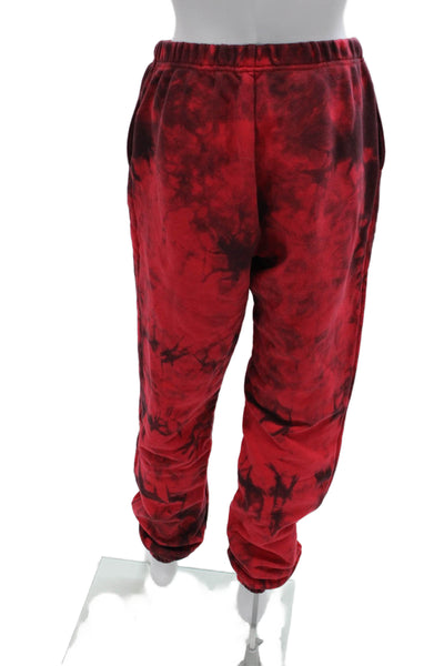 I. Am. Gia. Womens Red Tie Dye Cotton Sweatpants Pull On Size S