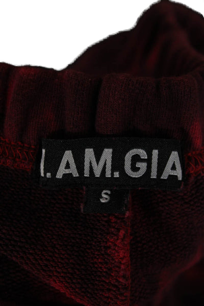 I. Am. Gia. Womens Red Tie Dye Cotton Sweatpants Pull On Size S
