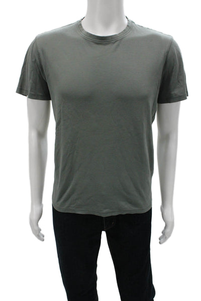 Robert Barakett Mens Green Pima Cotton Crew Neck T-Shirt Short Sleeve Size L
