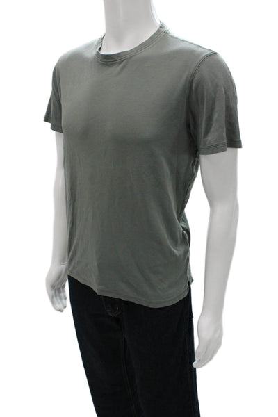 Robert Barakett Mens Green Pima Cotton Crew Neck T-Shirt Short Sleeve Size L