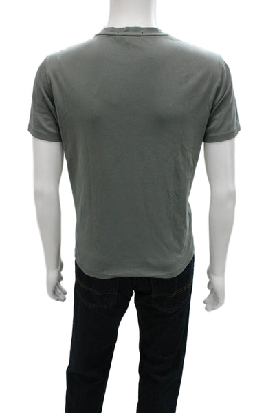 Robert Barakett Mens Green Pima Cotton Crew Neck T-Shirt Short Sleeve Size L