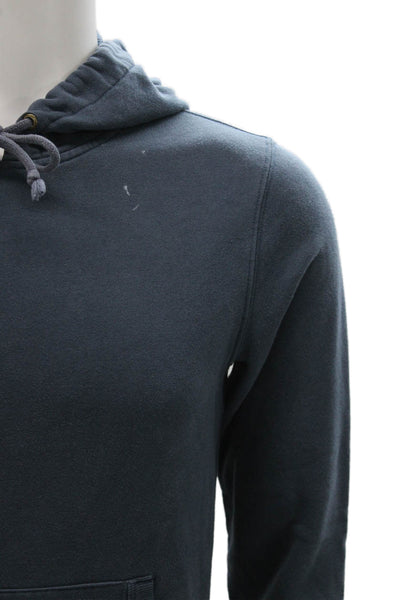 J Crew Mens Blue Cotton Pullover Hoodie Crewneck Long Sleeve Size S