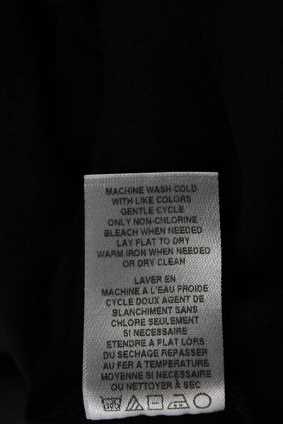 Raffi Mens Cotton V Neck Short Sleeve Black T-Shirt Size M