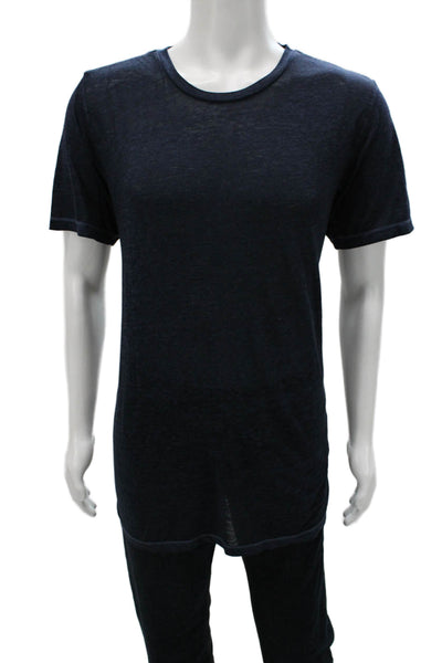 Scotch & Soda Mens Blue Cotton Blend Crew Neck T-Shirt Size XL