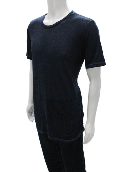 Scotch & Soda Mens Blue Cotton Blend Crew Neck T-Shirt Size XL