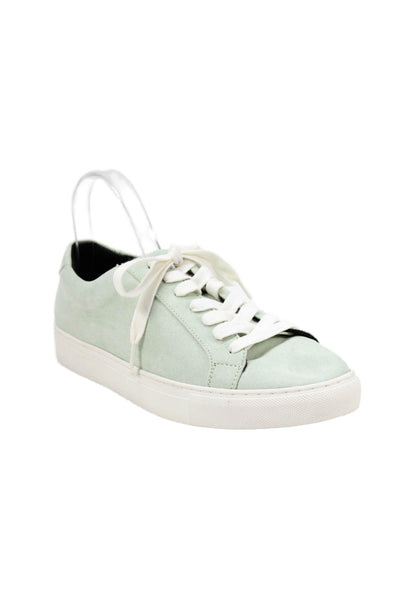 Alfani Mens Lace Up Canvas Low Top Sneakers Green White Size 8.5M