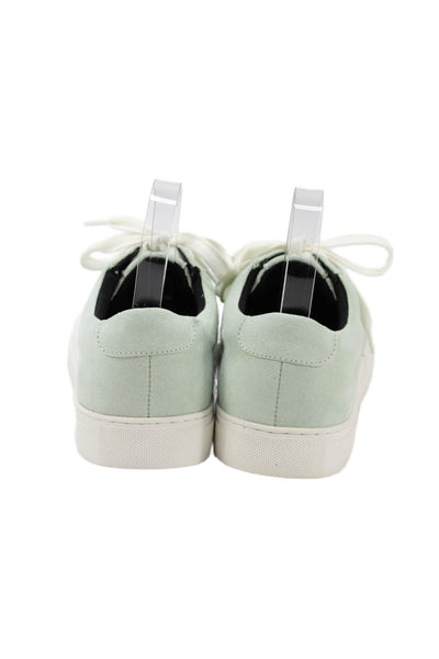 Alfani Mens Lace Up Canvas Low Top Sneakers Green White Size 8.5M