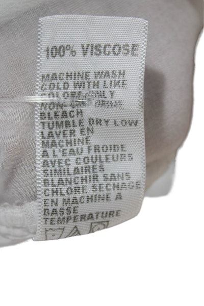 James Perse Womens White Sleeveless Scoop Neck Basic Tank Viscose Size 3