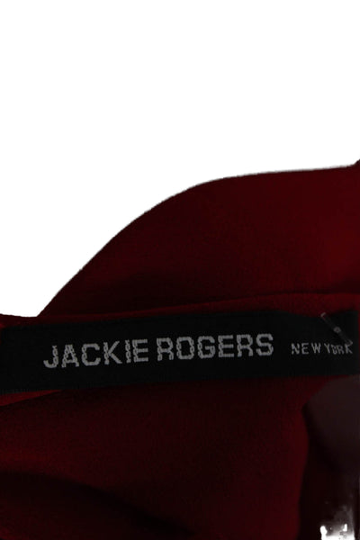 Jackie Rogers Womens Basic Silk Blend Red Scoop Neck Sleeveless Tank Size S