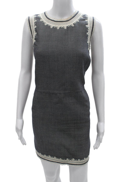 Oscar de la Renta Women Skirt Suit Gray Long Sleeve Polyester Size M