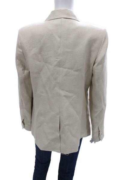MNG Women Basic Jacket Beige Cotton Long Sleeve Size L