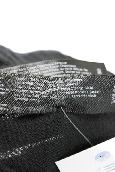 Eileen Fisher Women Cropped Black Organic Cotton Pull On Pants Size M
