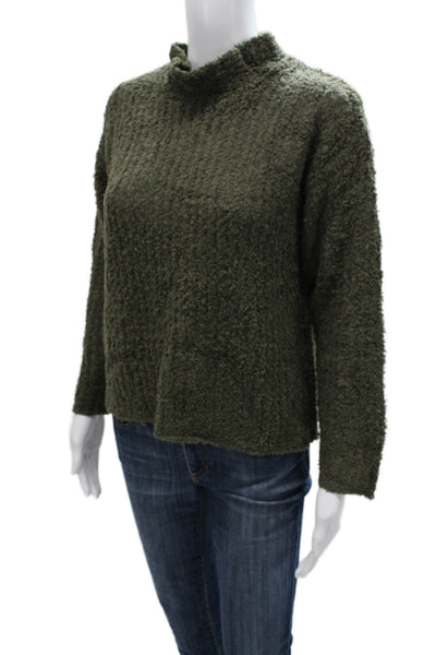 Bitte Kai Rand Womens Green Acrylic Mockneck Pullover Sweater Long Sleeve Size L