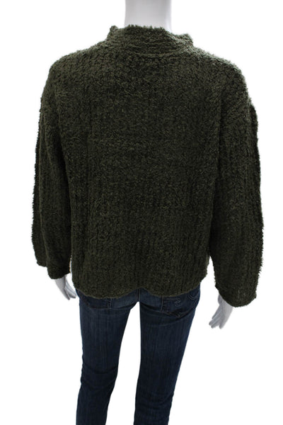Bitte Kai Rand Womens Green Acrylic Mockneck Pullover Sweater Long Sleeve Size L