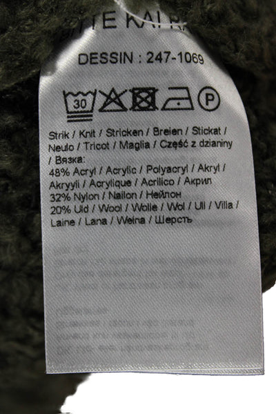 Bitte Kai Rand Womens Green Acrylic Mockneck Pullover Sweater Long Sleeve Size L