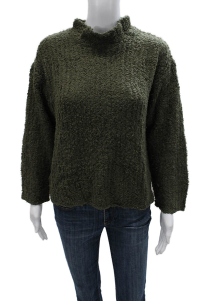 Bitte Kai Rand Women Pullover Green Mock Neck Long Sleeve Acrylic Size S